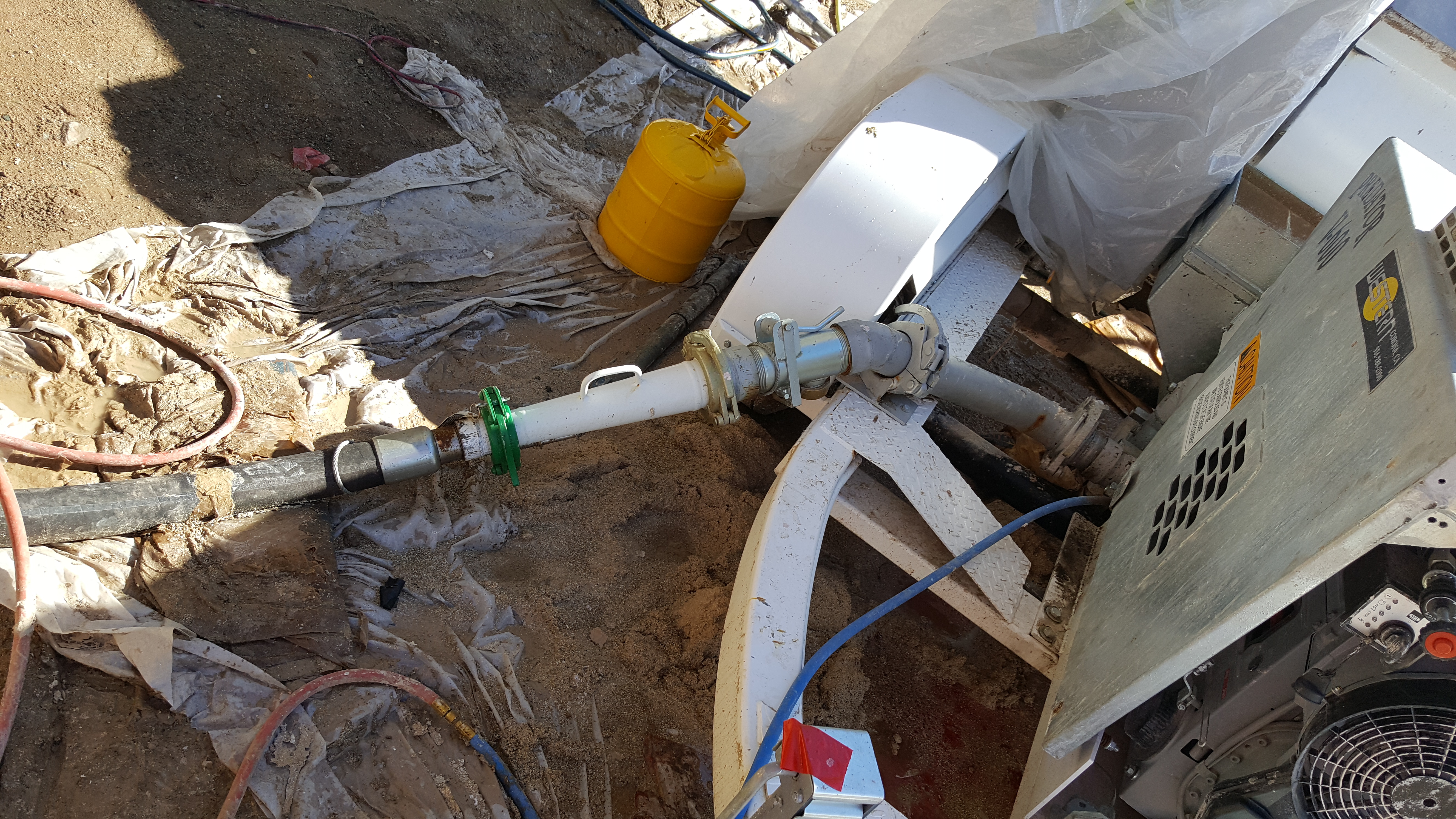 Fireproofing pump and hose equipment
