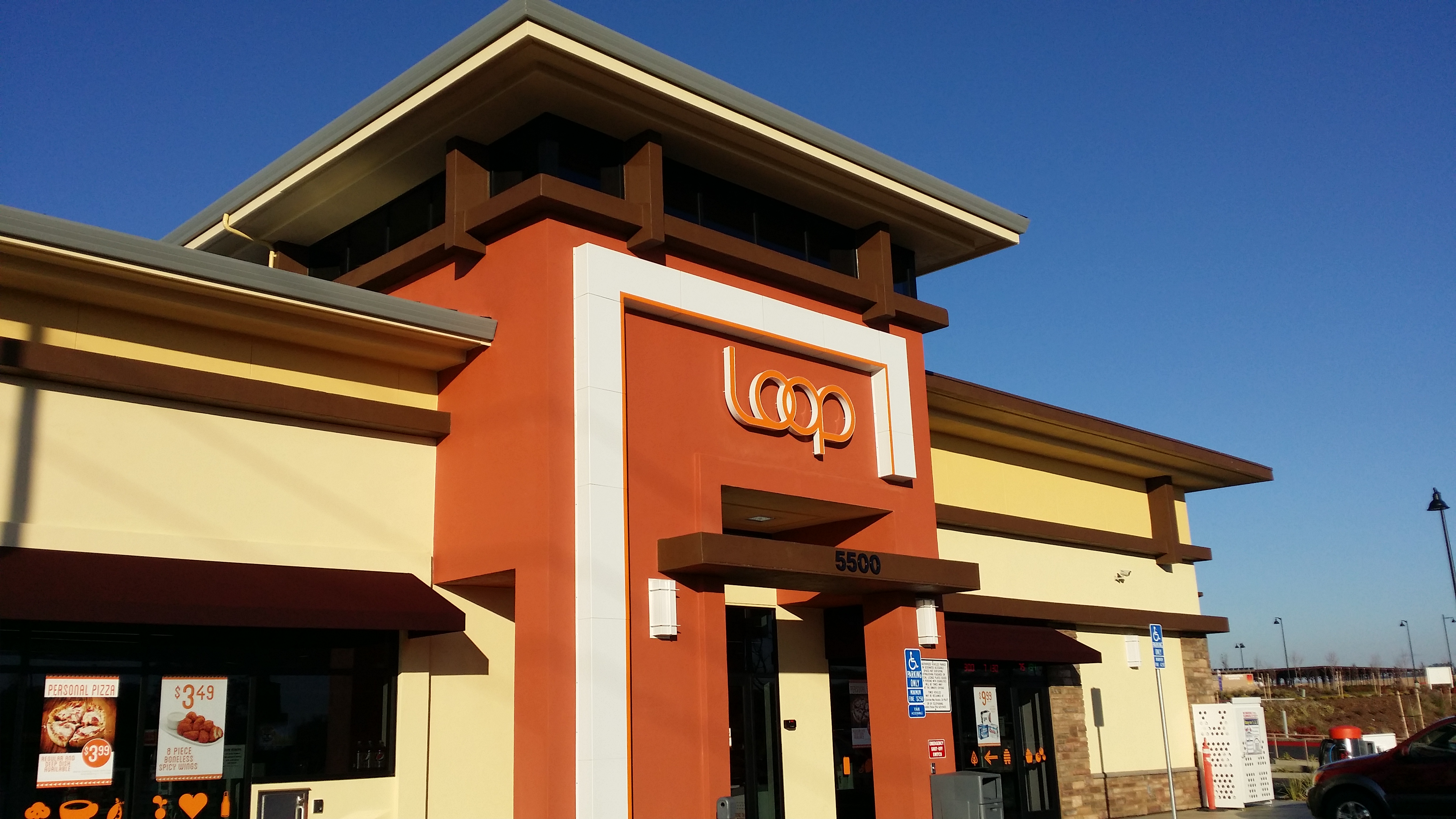 Finished retail facade