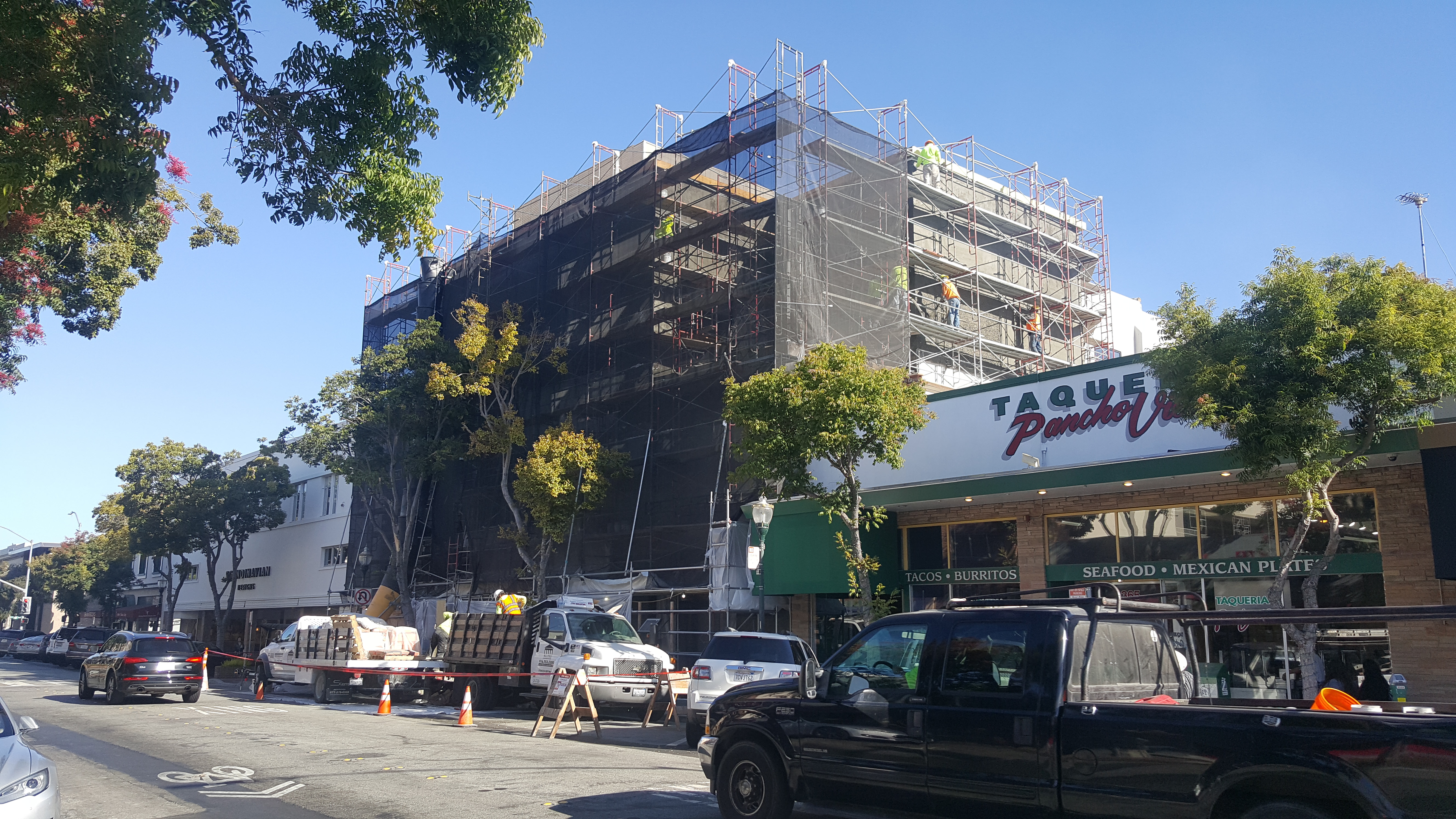Scaffolded retail remodel